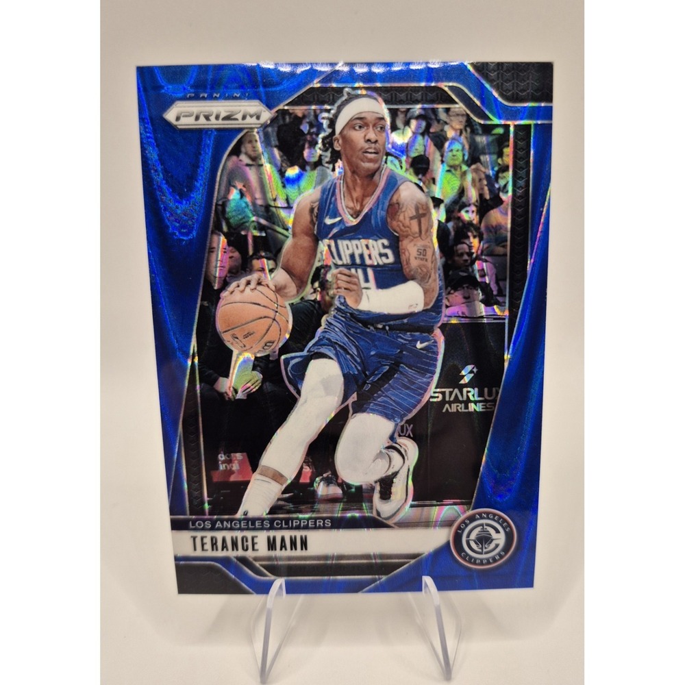 2024 Prizm Terance Mann #69 Blue Seismic /99  Clippers